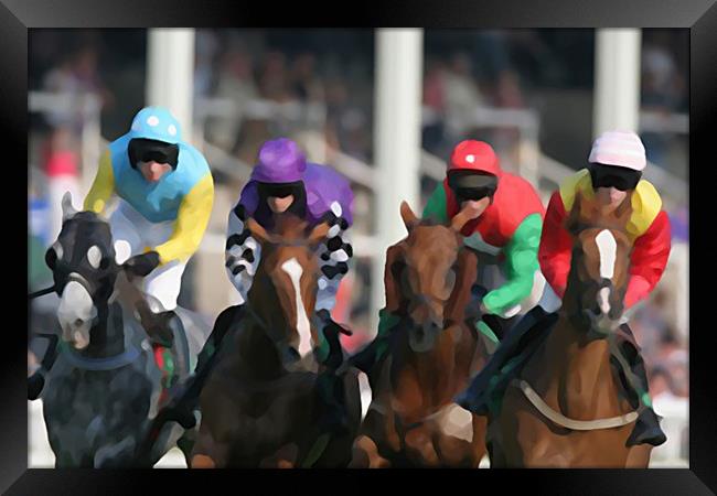  The last furlong Framed Print by Anthony Kellaway