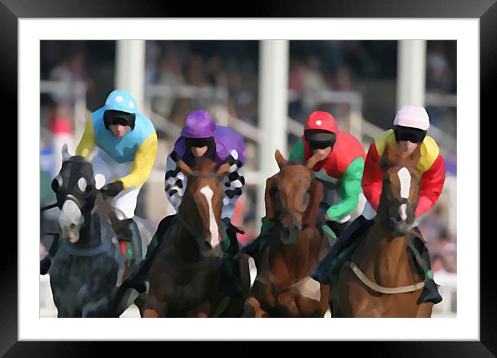  The last furlong Framed Mounted Print by Anthony Kellaway