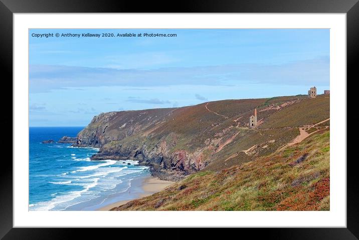 Chapel Forth tin mines Framed Mounted Print by Anthony Kellaway
