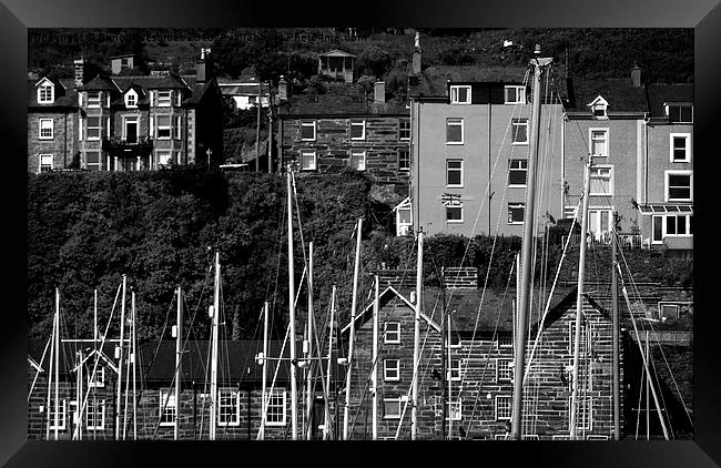 Boat Masts at Barmouth Framed Print by Simon Alesbrook