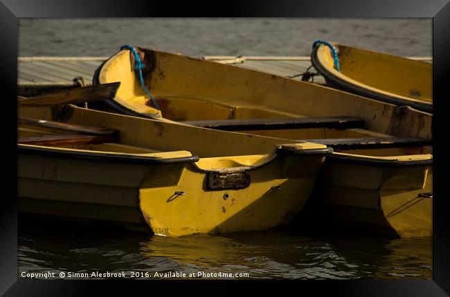 Boats Framed Print by Simon Alesbrook