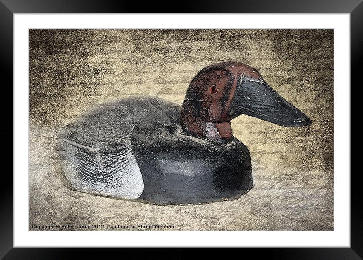 Old Duck Decoy Framed Mounted Print by Betty LaRue