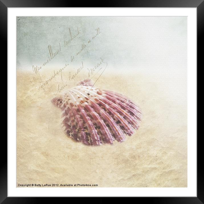On The Beach 1 Framed Mounted Print by Betty LaRue