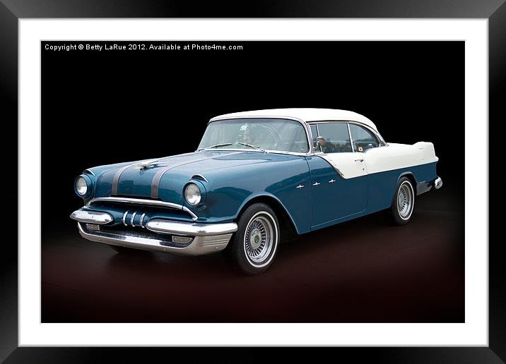 Classic 1955 Pontiac Star Chief Auto Framed Mounted Print by Betty LaRue