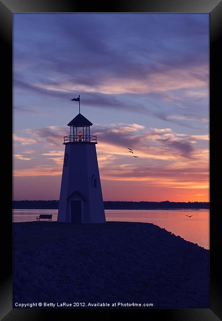 The Lighthouse Framed Print by Betty LaRue