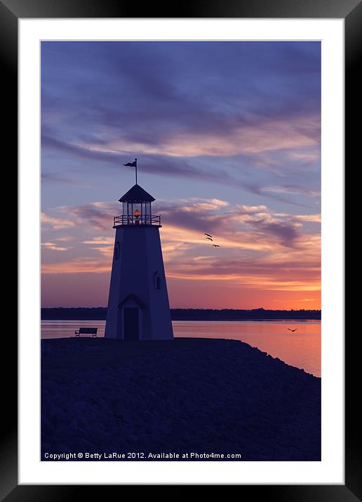 The Lighthouse Framed Mounted Print by Betty LaRue