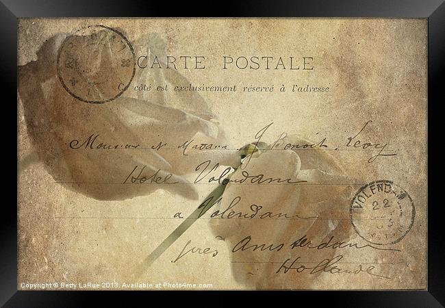 Carte Postale Framed Print by Betty LaRue