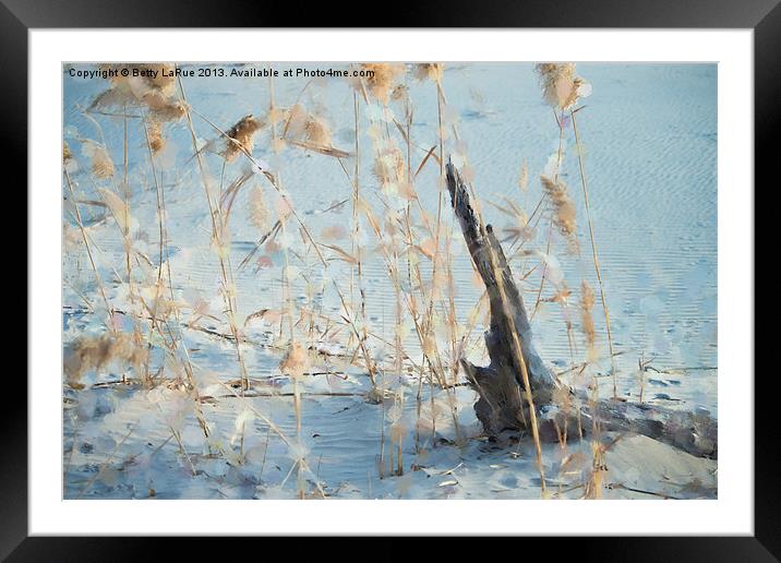 Driftwood Abstract Framed Mounted Print by Betty LaRue