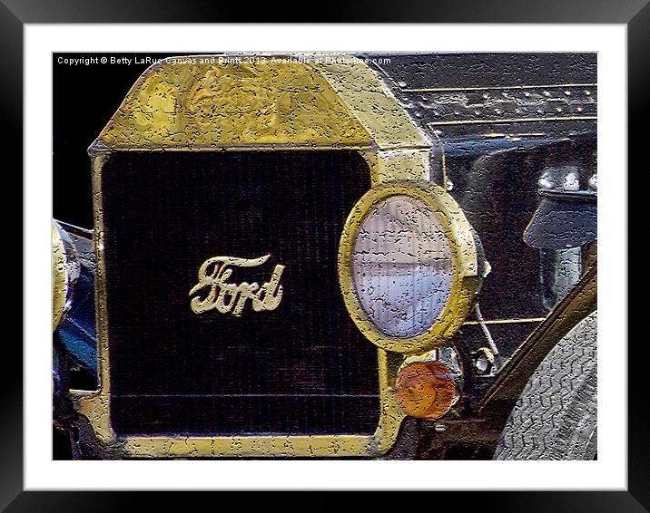 Ford Model A Framed Mounted Print by Betty LaRue