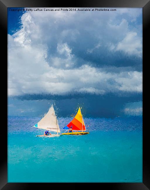 Racing the Storm Framed Print by Betty LaRue