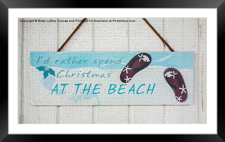 At the Beach Framed Mounted Print by Betty LaRue