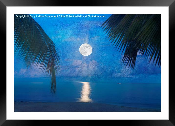 Tropical Moonglow Framed Mounted Print by Betty LaRue