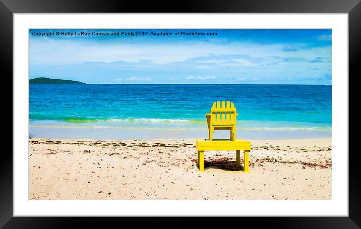The Yellow Chair Framed Mounted Print by Betty LaRue