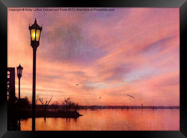 Winter Sunset Framed Print by Betty LaRue