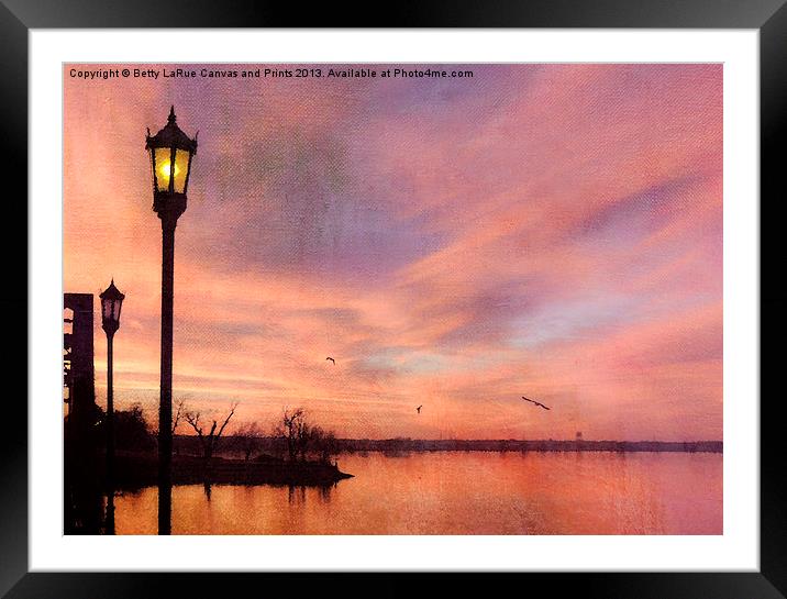 Winter Sunset Framed Mounted Print by Betty LaRue