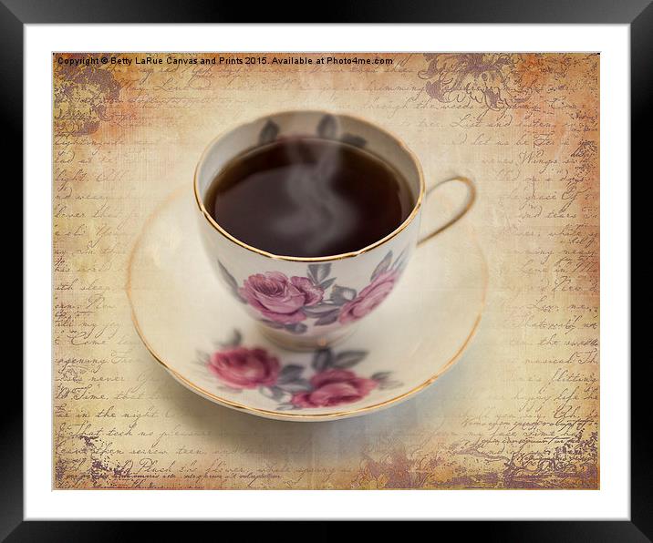 A Cup of Bliss Framed Mounted Print by Betty LaRue