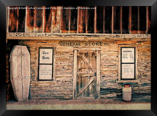  Old West General Store Framed Print by Betty LaRue