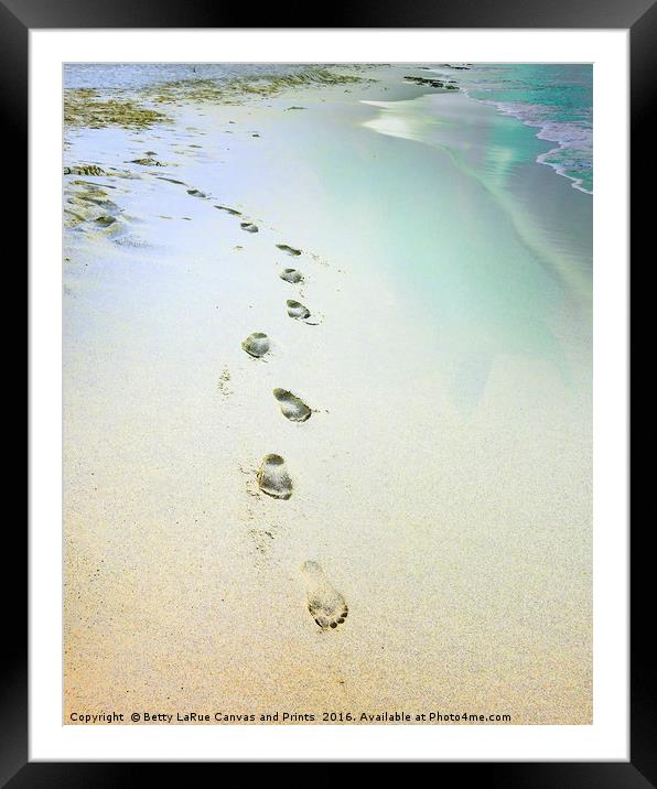 Sand Between My Toes Framed Mounted Print by Betty LaRue