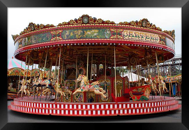 Steam Funfair Carousel Framed Print by VICTORIA HENDRICK