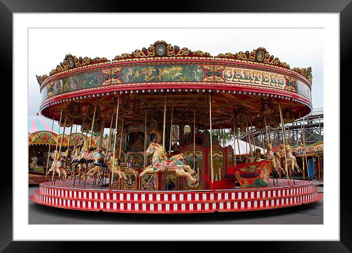 Steam Funfair Carousel Framed Mounted Print by VICTORIA HENDRICK