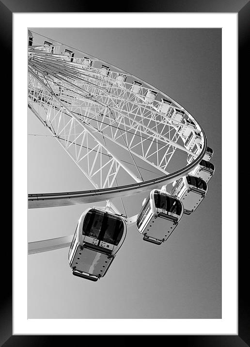 Brighton Wheel Framed Mounted Print by VICTORIA HENDRICK