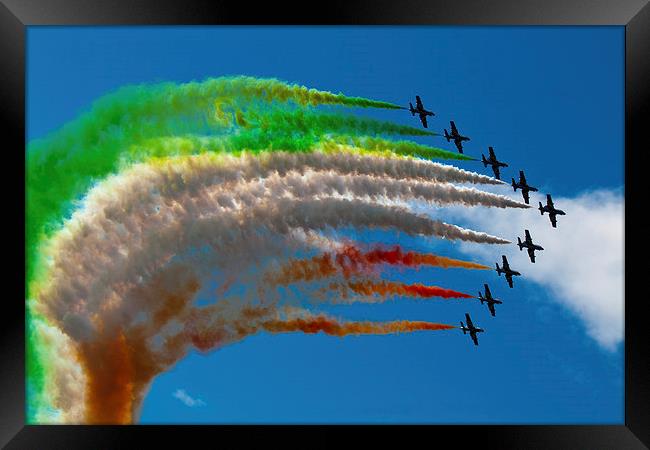 Frecce Tricolori on Display Framed Print by Adam Withers