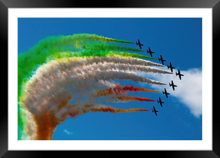 Frecce Tricolori on Display Framed Mounted Print by Adam Withers