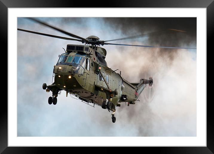 Sea King Helicopter Framed Mounted Print by Adam Withers