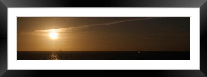 Sunset at Sea Framed Mounted Print by Adam Withers
