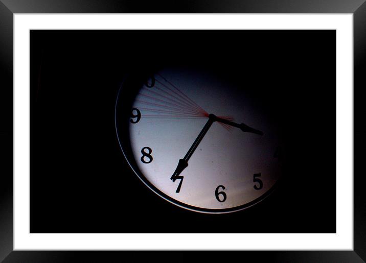 iPad Clock Framed Mounted Print by Naufragus Simia