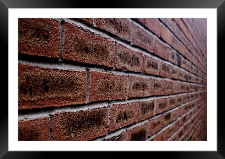 Brick Wall Framed Mounted Print by Naufragus Simia