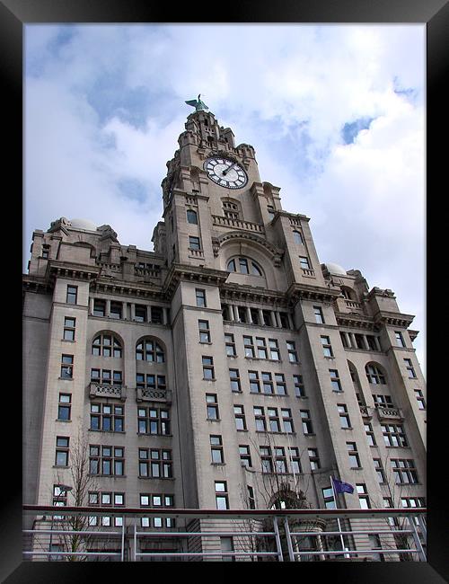Liver Building Framed Print by Lucy Courtney