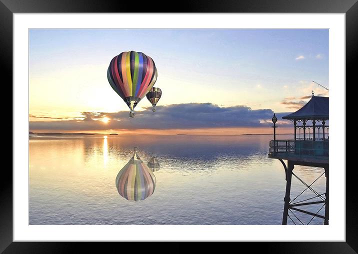 Balloon Flight Framed Mounted Print by Alex Hardie