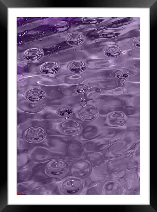 Purple Rain Framed Mounted Print by Rebecca  Young