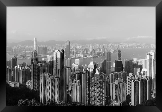 Hongkong Skyline Framed Print by Pascal Deckarm