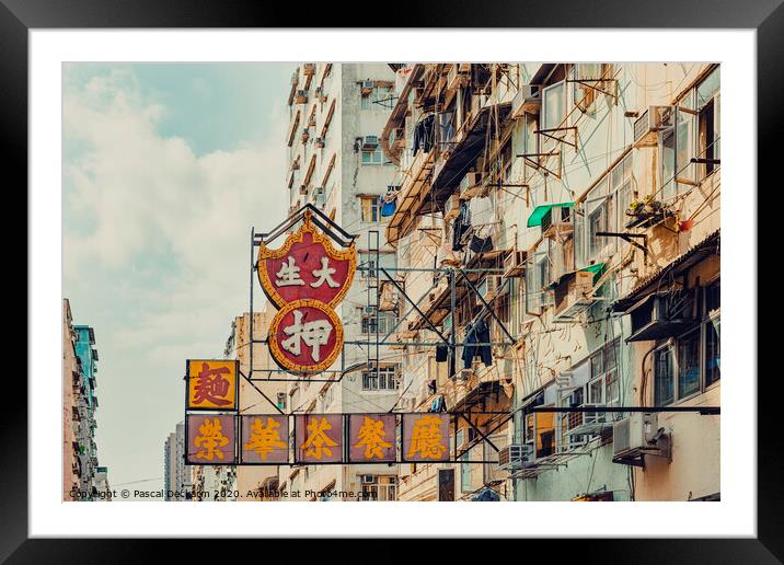 Hong kong Signs I Framed Mounted Print by Pascal Deckarm