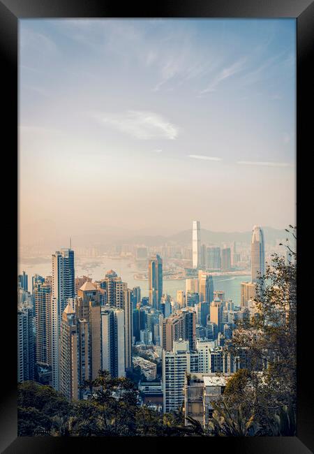 Hong Kong Sunset Framed Print by Pascal Deckarm