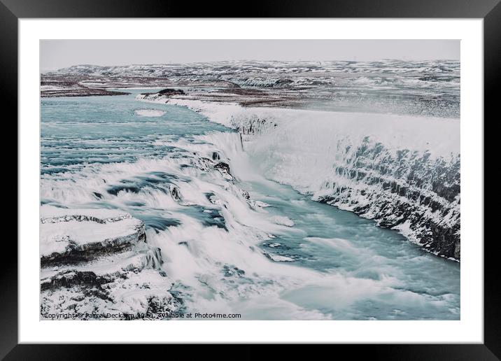 A night at the Gulfoss Framed Mounted Print by Pascal Deckarm