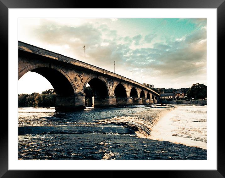 Tyne Green, Hexham Northumberland Framed Mounted Print by Alan Todd