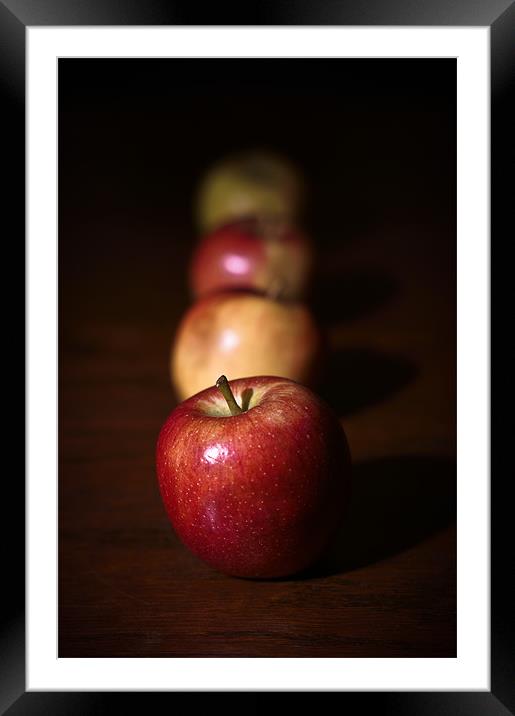 Four Apples Framed Mounted Print by Alan Todd
