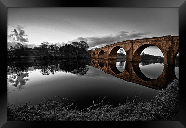 Chollerford Bridge, Northumberland Framed Print by Alan Todd
