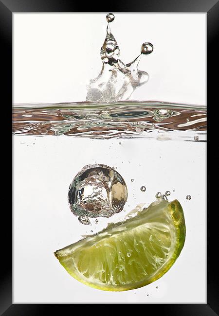 Lime Splash Framed Print by Alan Todd