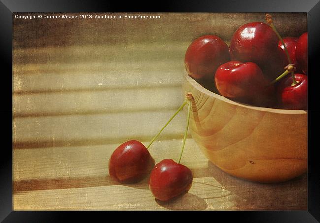 Life is a Bowl of Cherries Framed Print by Corrine Weaver