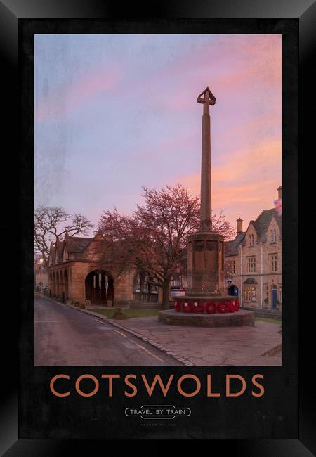 cotswolds Railway Poster Framed Print by Andrew Roland
