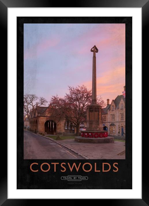 cotswolds Railway Poster Framed Mounted Print by Andrew Roland