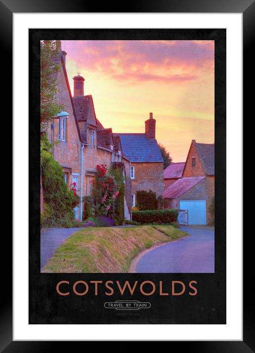 Cotswolds Railway Poster Framed Mounted Print by Andrew Roland