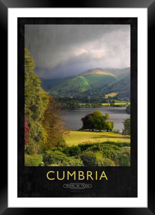 Cumbria Railway Poster Framed Mounted Print by Andrew Roland