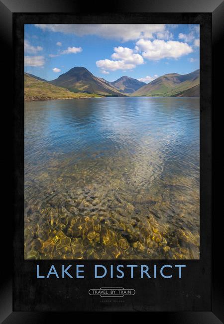 Lake District Railway Poster Framed Print by Andrew Roland
