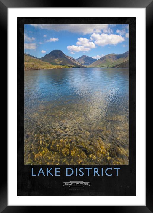 Lake District Railway Poster Framed Mounted Print by Andrew Roland