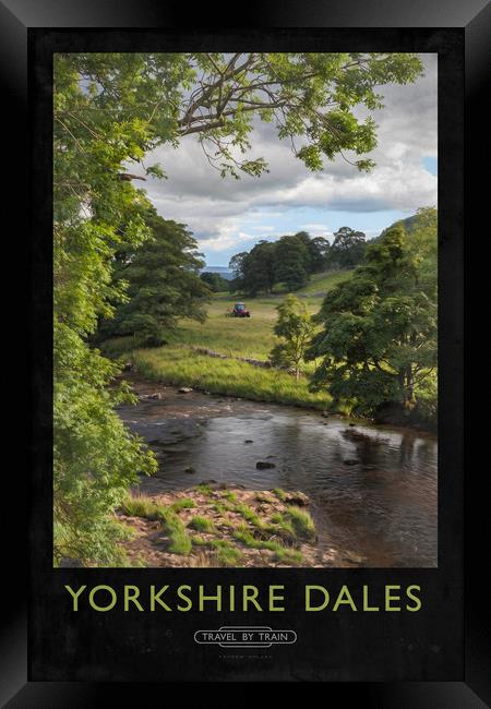 Yorkshire Dales Railway Poster Framed Print by Andrew Roland